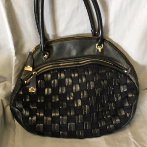 Antonio Melani Leather basket weave purse